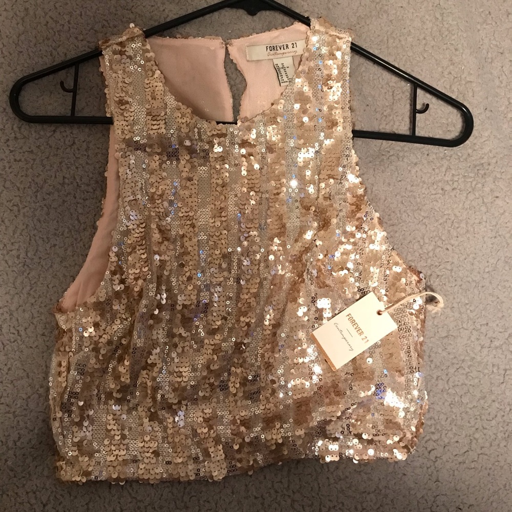 Sequin Crop Top